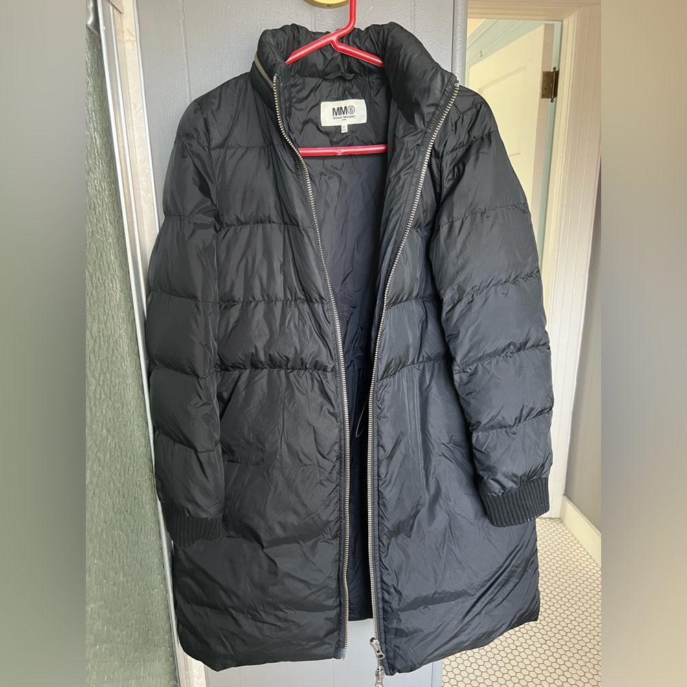 MM6 Maison Martin Margiela Black Quilted Puffer Coat